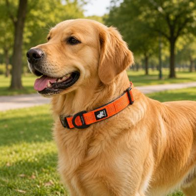 Reflective Nylon Dog Collar Adjustable Padded 3m Puppy